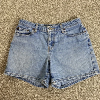 Pantalones Cortos Polo Jeans Company Ralph Lauren Para Mujer 6 Azul Denim 10" Tiro 100% Algodón Foto 1 de 4