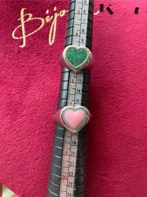 anello a cuore in argento 925 e smalto(leggere descrizione) - Immagine 1 di 3