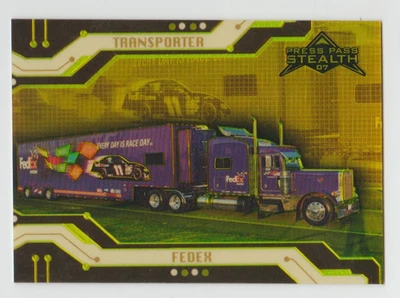 2007 Press Pass Stealth CHROME EXCLUSIVE #X49 FedEx Transporter DENNY HAMLIN /99 - Image 1 of 2