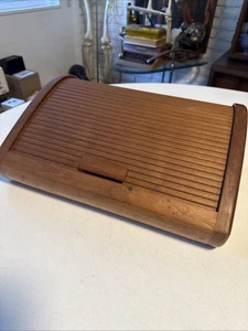 Vintage Bruce Erdman um 1980 große Kirschholz Tambour Schmuckschatulle selten - Bild 1 von 13