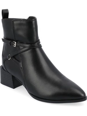 JOURNEE COLLECTION Mujer Negro Hebilla Split Estelle Tacón Botas 7 Foto 1 de 3