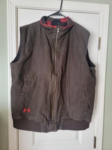 Under Armour Herren XXL Weste Full Zip Canvas gesteppt gefüttert bestickt braun - Bild 1 von 11