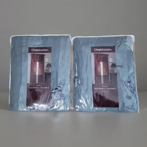 Cenefa Chris Madden Hilton Waterfall JC Penney azul marino 58x38" 2 cenefas - Imagen 1 de 6