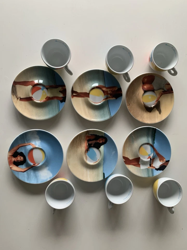 6x Espresso Tasse Untertasse Amici Collection Rosenthal Marina Abramovic 2002 - Bild 1 von 4