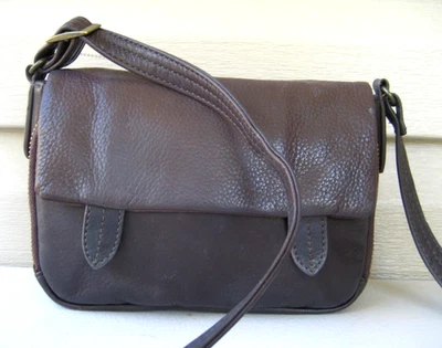 Bolsa tiracolo de couro Ellington mini pequena organizadora de viagem marrom excelente - Imagem 1 de 4