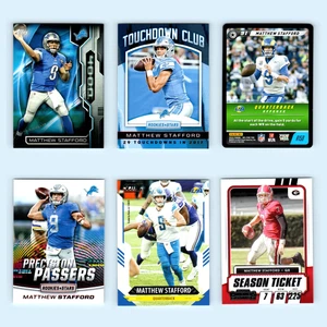 Matthew Stafford Lot 6 Football Cards 2015 Topps 4000 Yard Club Detroit Lions NM - Picture 1 of 8