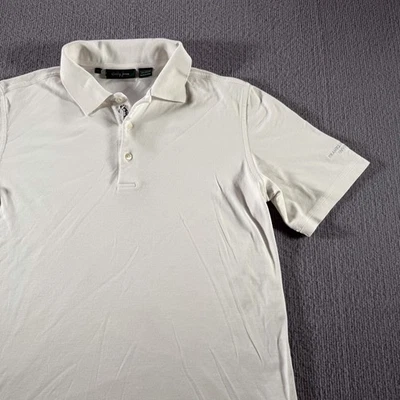 Polo de golf Bobby Jones con logotipo de golfista blanco ligero algodón mediano Foto 1 de 4