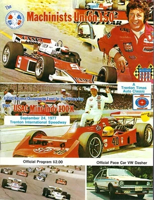1977 Trenton Intl. Speedway (NJ) Program - USAC Indy Cars, Mini-Indy 0333 - Image 1 of 4