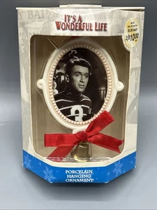 It's a Wonderful Life Porcelain Hanging Tree Ornament George Make A Wish Movie - Picture 1 of 12