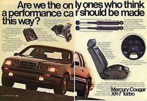 1984 Mercury Cougar XR-7 Turbo 2 Seiten Printanzeige - Bild 1 von 1
