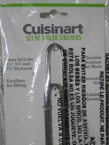 Cuisinart Stainless Steel Mesh Strainers (Set of 3), Dishwasher Safe, CTG-00-3MS - Picture 1 of 7