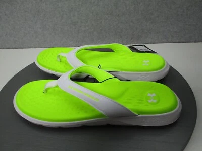 Сандалии-шлепанцы Under Armour Ignite Pro Marbella белые желтые неоновые женские 11 - Изображение 1 из 4