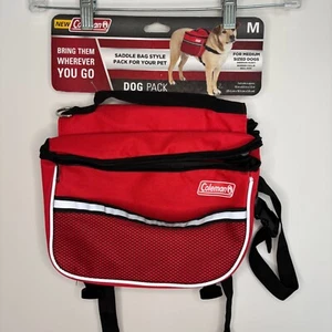NWT COLEMAN Size Medium Dog Pack Saddle Bag Red Reflector - Picture 1 of 5