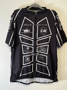 Titan Size L Cycling Shirt Jersey Short Sleeve Black Full Zipper - Picture 1 of 9