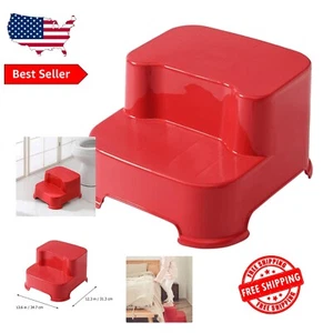 Compact Two-Step Non-Slip Stool for Bathroom, Kitchen, and Bedroom Use - Picture 1 of 11