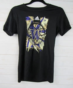 Adidas Men's Black Washington Huskies Short Sleeve T-Shirt Size S - Picture 1 of 6