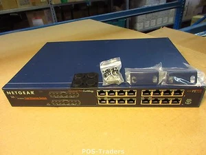 NETGEAR FS516 Netwerk Switch 16x port 10/100 MBPS + NEW RACK EARS & 4X FEET - Photo 1/2