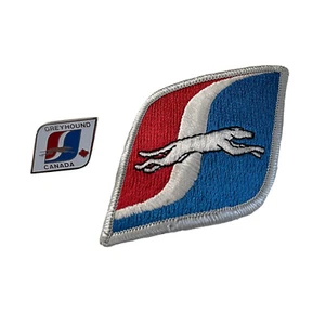 Greyhound Canada Bus Transport  Hat Pin Badge & Greyhound Canada Sew On Patch  - Picture 1 of 5