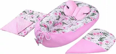 BABY MAM Großes Baby Set Kokon Schmetterling Decke Nest Wende Pink/Garten Blumen