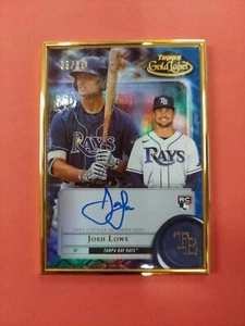 2022 Topps Gold Label #/50 Framed Auto #FA-JL JOSH LOWE RC TAMPA BAY RAYS - Picture 1 of 3