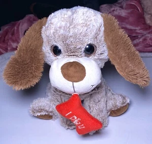 Homerbest Plush Dog Red Bone "I Dig U" Stuffed Animal Brown - Picture 1 of 3
