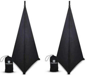 PRORECK Altavoz Soporte Cubierta Trípode Falda Skrim 360 Grados Negro x 2 PC - Imagen 1 de 7