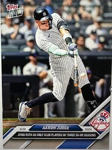 Aaron Judge - 2024 MLB TOPPS NOW Card 594 - JOINS RUTH - Presale Yankees - Picture 1 of 1