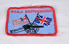 World Brotherhood Patch Flag USA England 3 x 2.5