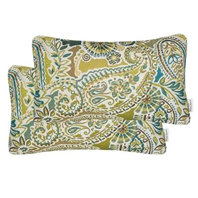 Pack de 2 fundas de almohada rectangulares oblongas 12x20 pulgadas verde Foto 1 de 4