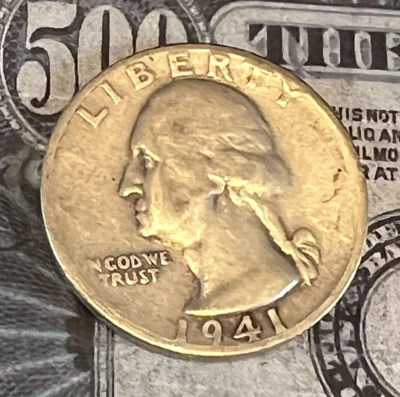 1941 S  Washington Quarter - Combined Shipping. - Image 1 of 2