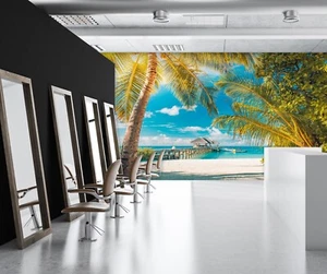3D Coconut Tree B795 Business Wallpaper Wall Mural Self-adhesive Commerce Amy - Picture 1 of 11