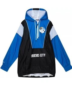 Mitchell & Ness Sporting Kansas City Wiz 1/2-Zip Windbreaker Jacket Men's Medium - Picture 1 of 4