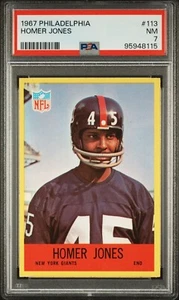 1967 Philadelphia PSA 7 homer Jones #113 Freshly Graded! - Picture 1 of 2