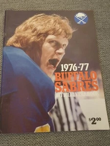 1976-77 Buffalo Sabres Yearbook NHL Jim Schoenfeld Cover in nice shape - Picture 1 of 3