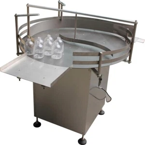 Round Bottle Unscrambler Automatic Glass Jars Sorting Machine Receiving Table - Picture 1 of 8