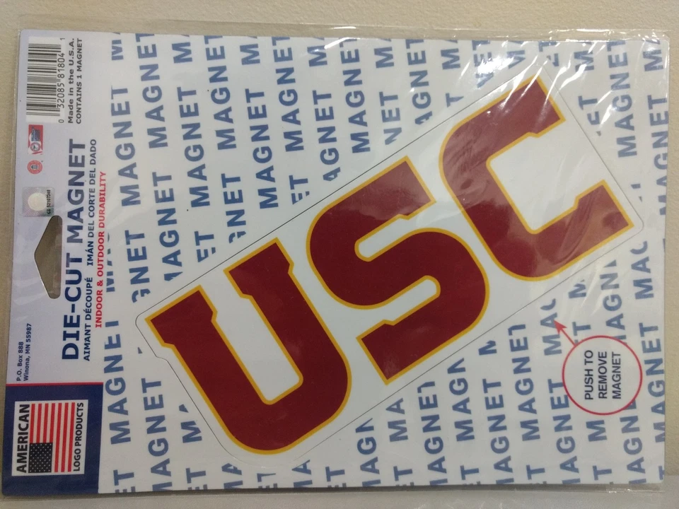 USC TROJANS DIE-CUT VINYL LOGO MAGNET 3"X7" HIGH QUALITY NCAA LICENSED - Image 1 of 1