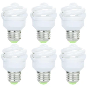 Sunlite Super Mini Spiral CFL Bulb 5 Watt Medium Base 27K Warm White - 6 Pack - Picture 1 of 2