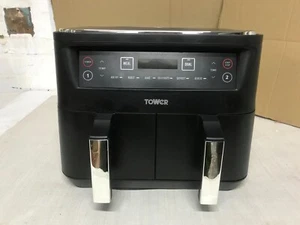 Towe Digital Air Fryer 8 Liter Doppelkorb LED Display Doppelfach Schwarz - Bild 1 von 15