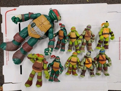 Teenage Mutant Ninja Turtles 2012 Playmates Lot Of 10, As Is - Image 1 of 4