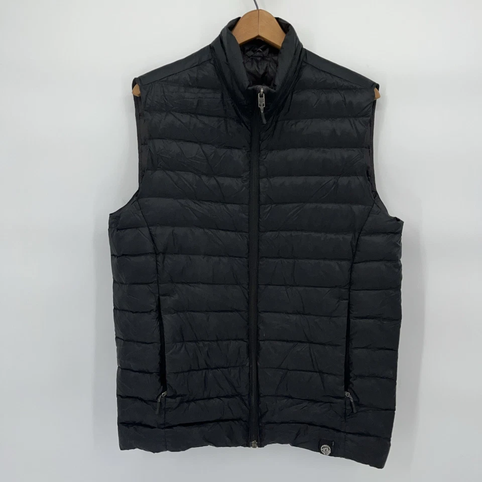 REI Co-op Down Vest Mens Small Black Puffer Insulated Packable Outdoors FLAWED - Image 1 of 4