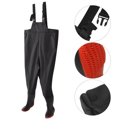 Unisex Waterproof Fishing Chest Waders Breathable Knitted Cloth Stocking HLZT - Image 1 of 4