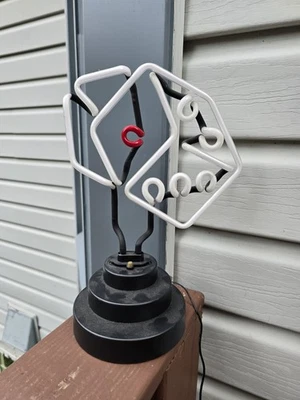 Letrero de neón CASINO dados juego noche lámpara de mesa luz de vidrio escultura neónica Foto 1 de 4