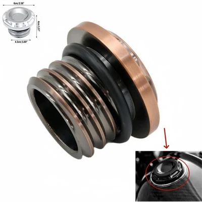 Tapa de tanque de combustible de bronce para Harley Sportster 883 1200 1996-2015 - CNC Billet Foto 1 de 4