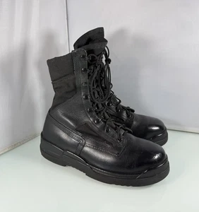 Stivali da combattimento di sicurezza Rocky Hot Weather in pelle nera punta in acciaio Vibram, taglia 7,5 W - Foto 1 di 9