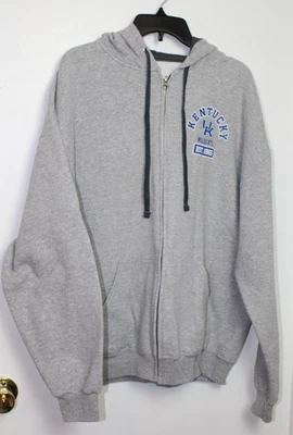 Kentucky UK Wildcats Light Gray Sweatshirt Hoodie Jacket Size XL  Zip Front ... - Image 1 of 4