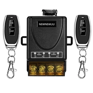 AC110V Wireless Light Switch, Receiver Kit, 30A Relay, 328FT RF Remote, Pump - Picture 1 of 6