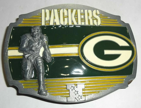Vintage NFL  Official Green Bay Packers Belt Buckle New Cover