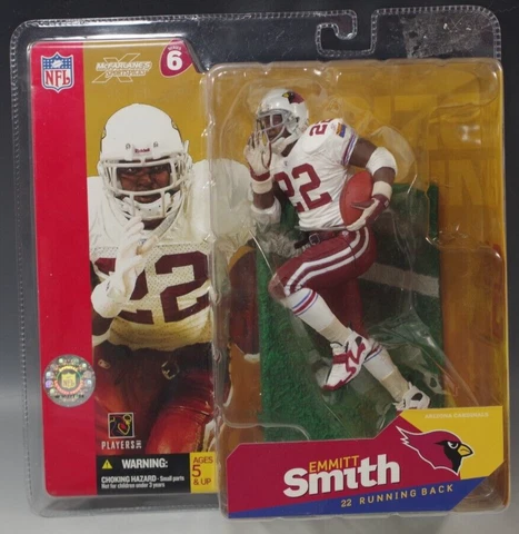 McFARLANE EMMITT SMITH ARIZONA CARDINALS SERIES 6 FOOTBALL MIB WHITE JERSEY Cover