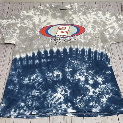 Camisa De Colección Chase Authentics Rusty Wallace #2 NASCAR Tie Dye Para Hombres XL Azul Gris Foto 1 de 4