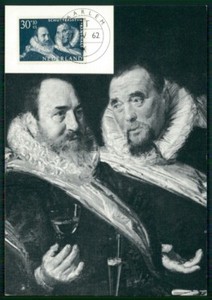 NETHERLANDS MK 1962 PAINTINGS GEORG OFFICERS FRANS NECK MAXIMUM CARD MC CM aq24